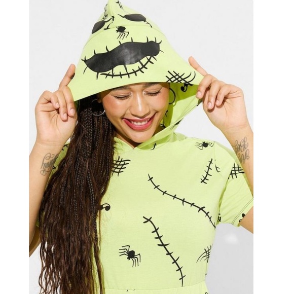 TORRID NWT Disney The Nightmare Before Christmas Oogie Boogie Mini Hoode… - Picture 2 of 6